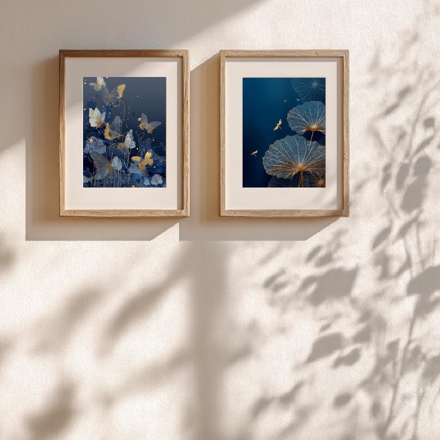 Abstract Blue Butterfly Plants
