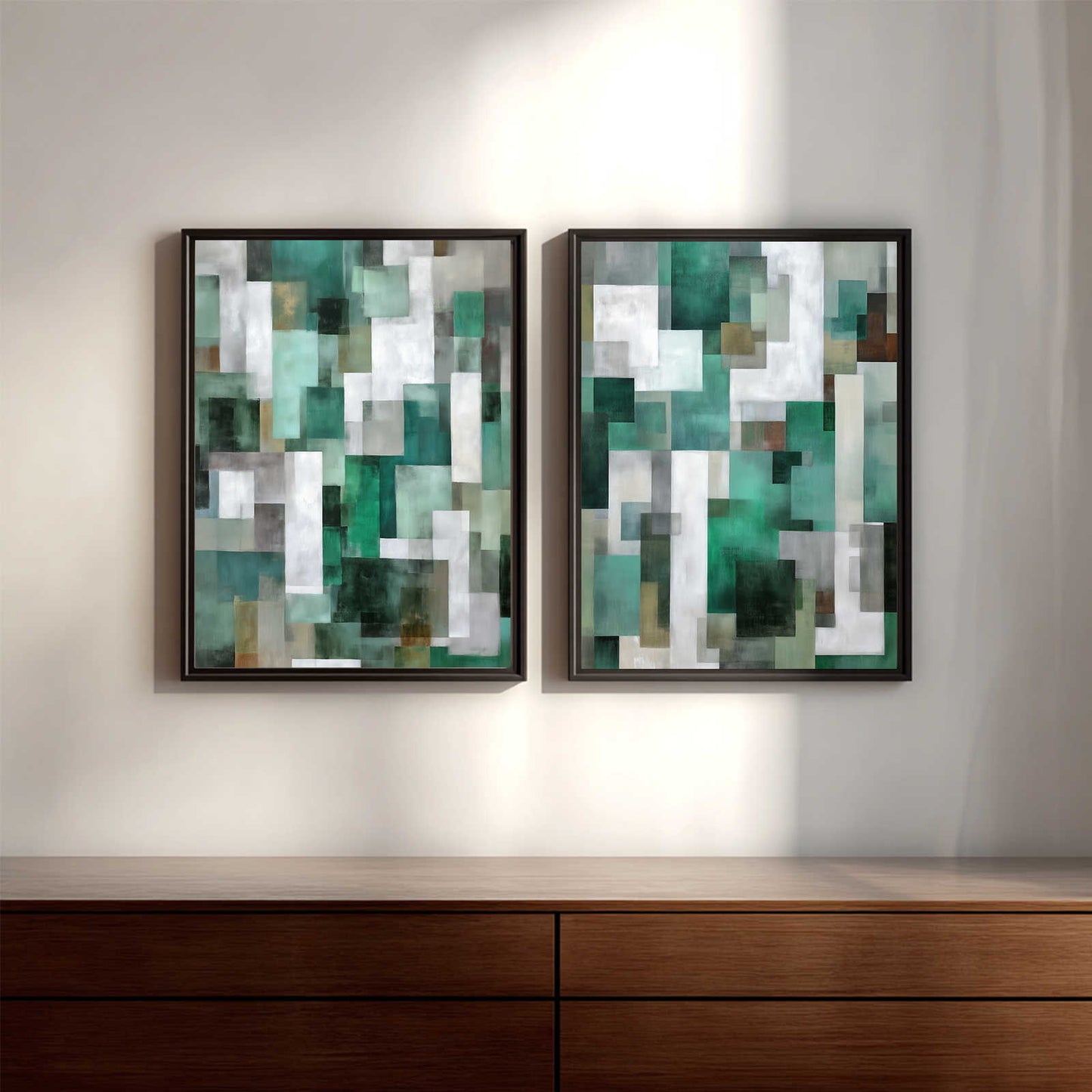 Abstract Green Canvas