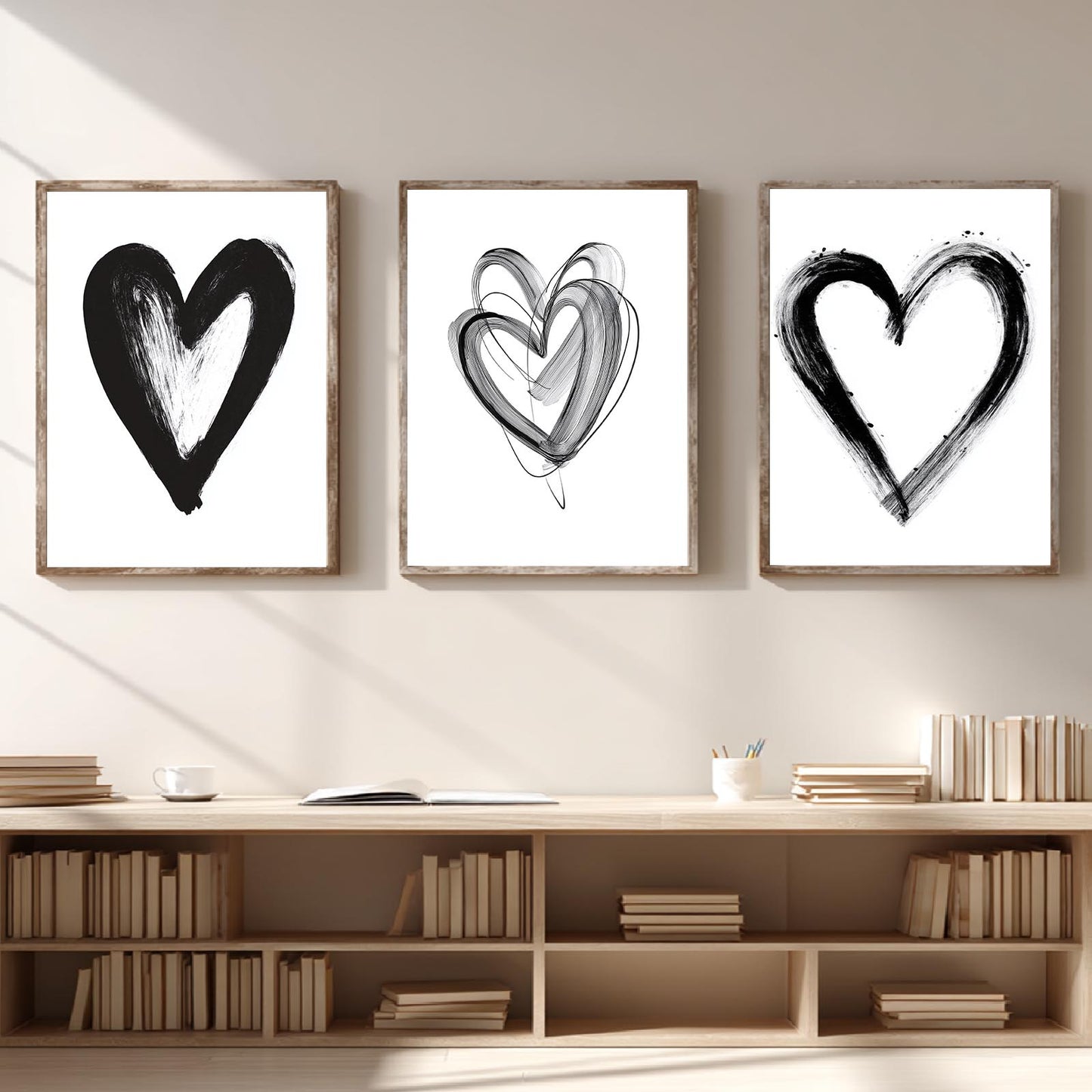 Love Heart Black and white Minimalist