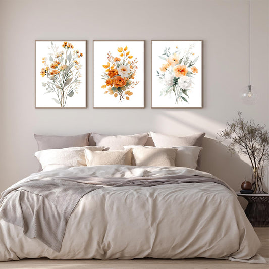 Abstract Watercolor Flowers