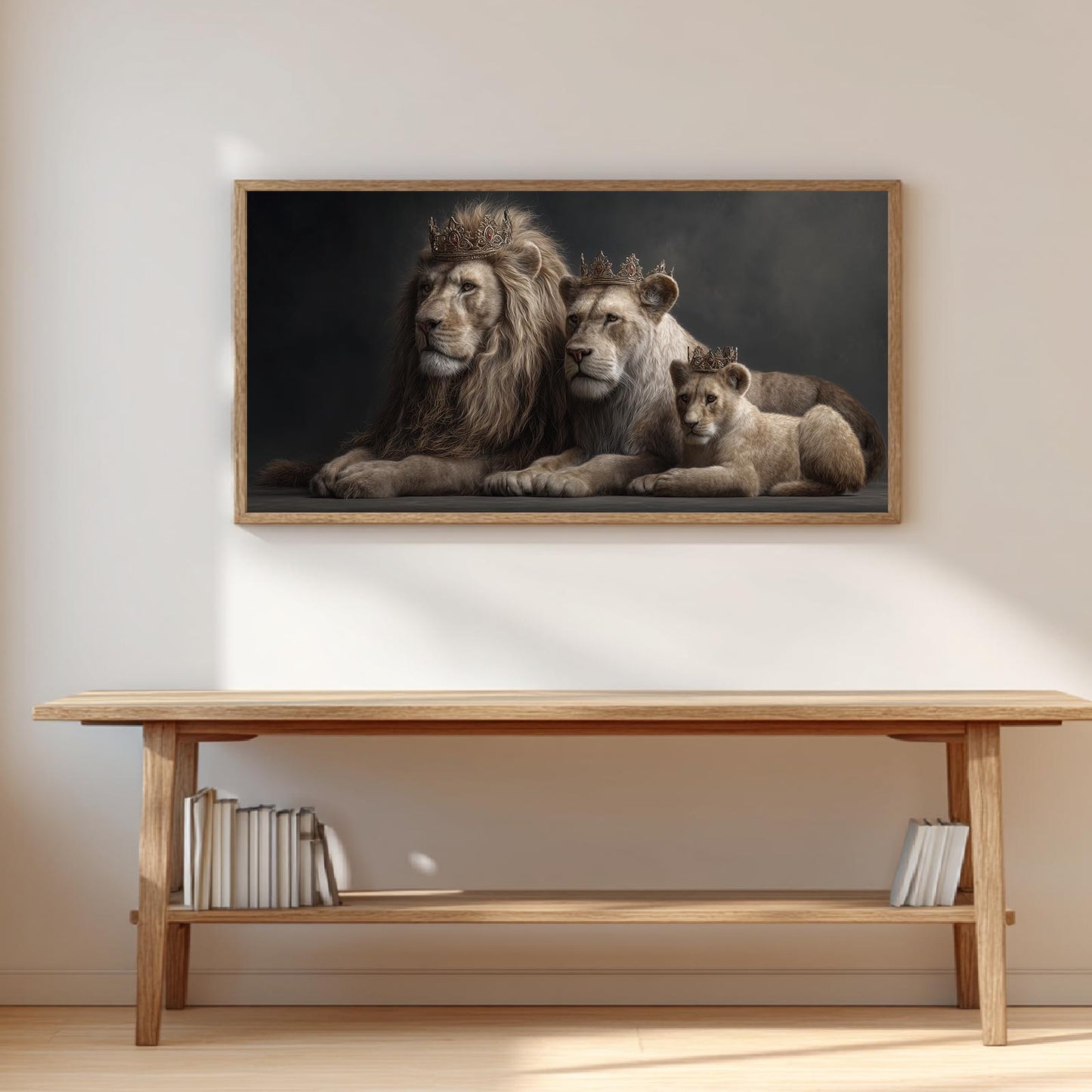 Lion Family Modern Abstract Animals