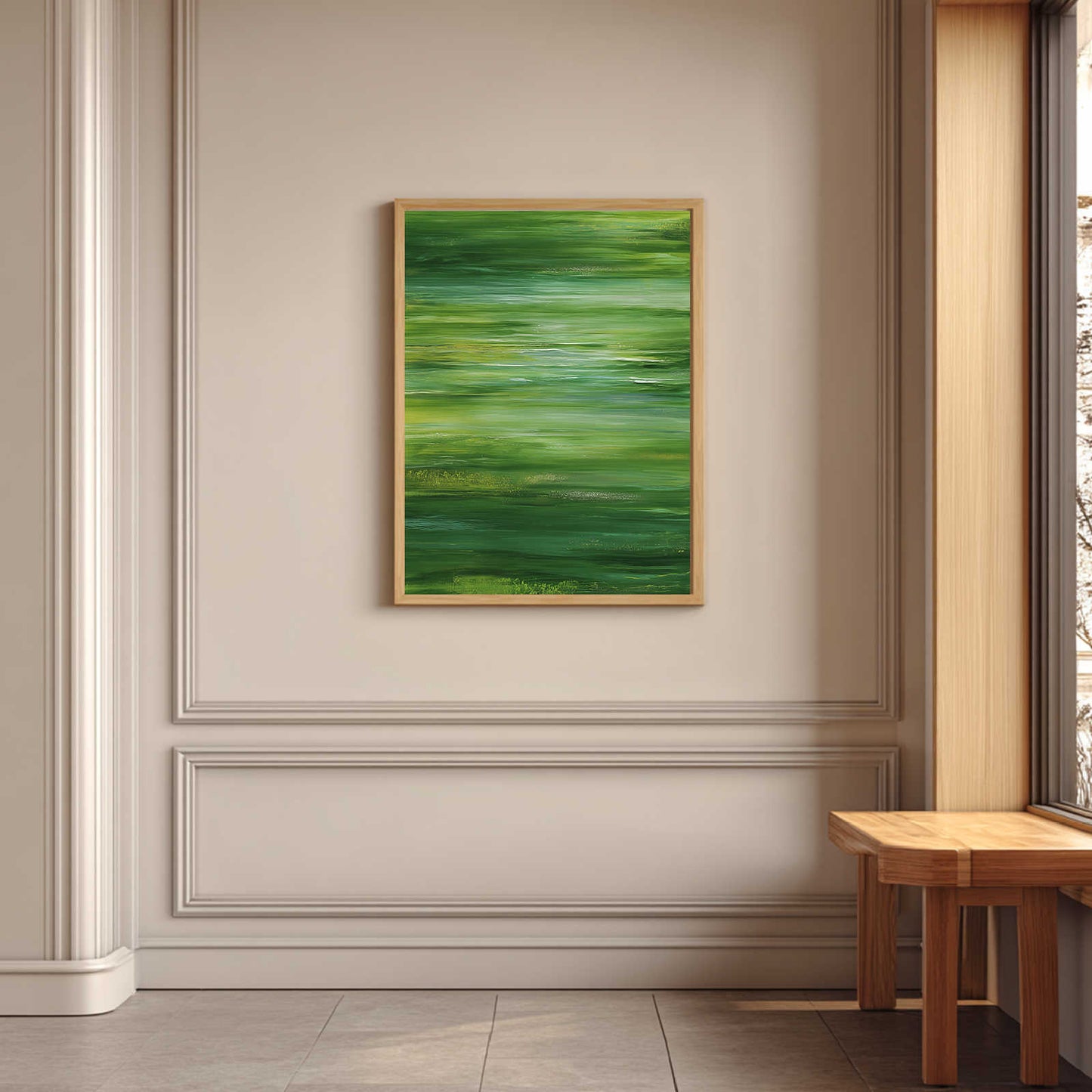 Abstract Landscape Summer Green Pond