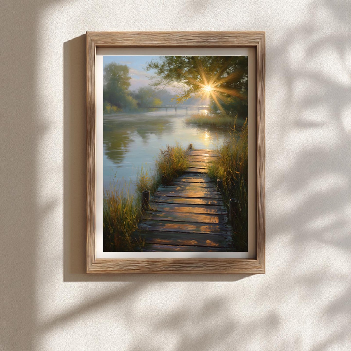 Sunrise Dock Abstract Landscape