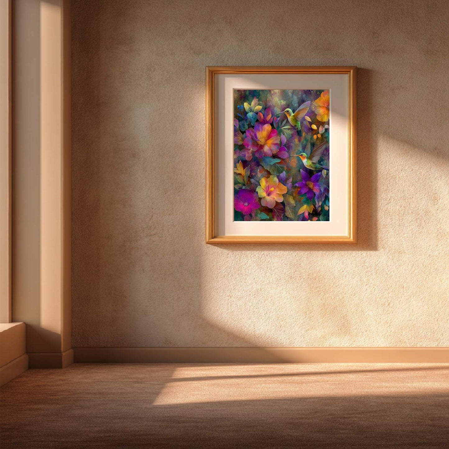 Tropical Flower Plants and Birds