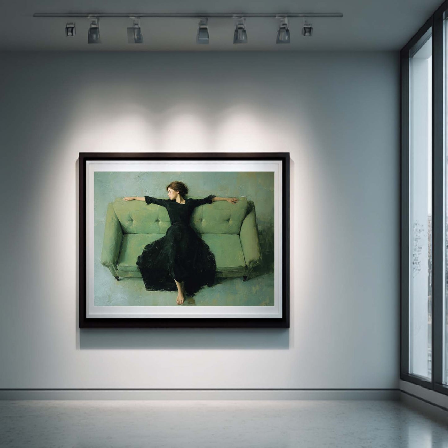 Canvas Painting Abstract Lazy Girl Wall Art Pictures for Living Room Bedroom Decoration Canvas Pictures Poster Frameless