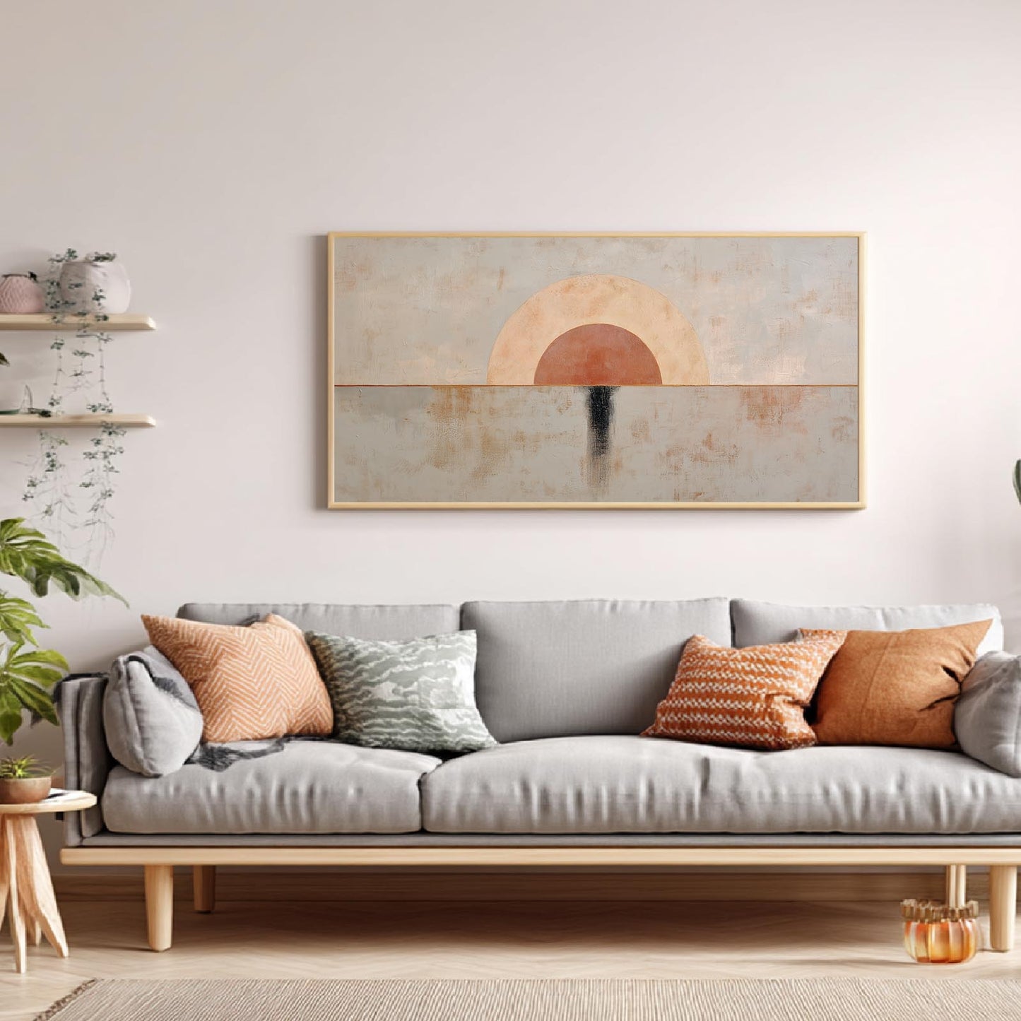 Abstract Geometry Beige Gray Black
