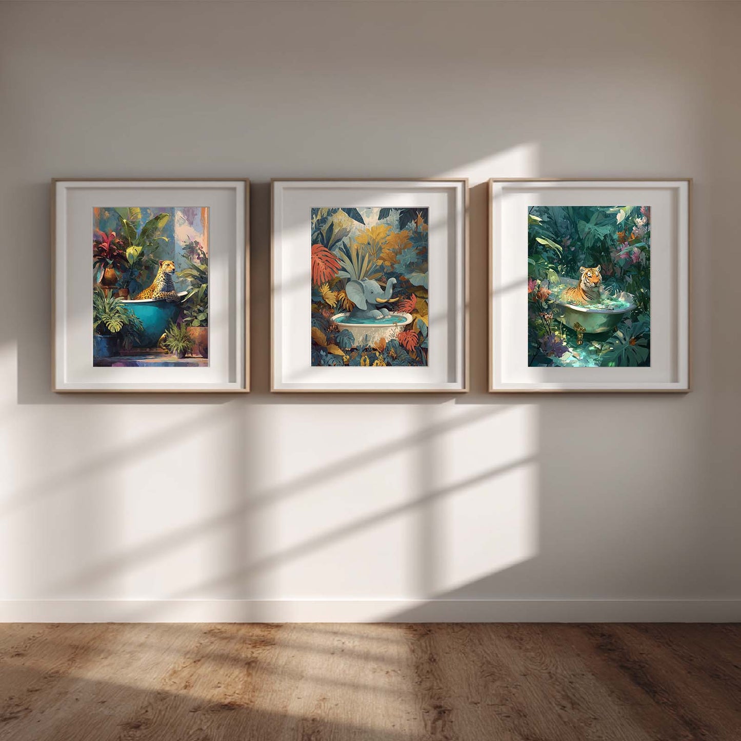 Abstract Funny Animals Canvas Painting Modern Wall Art for Living Room Bedroom Decoration, Poster Print, Frameless