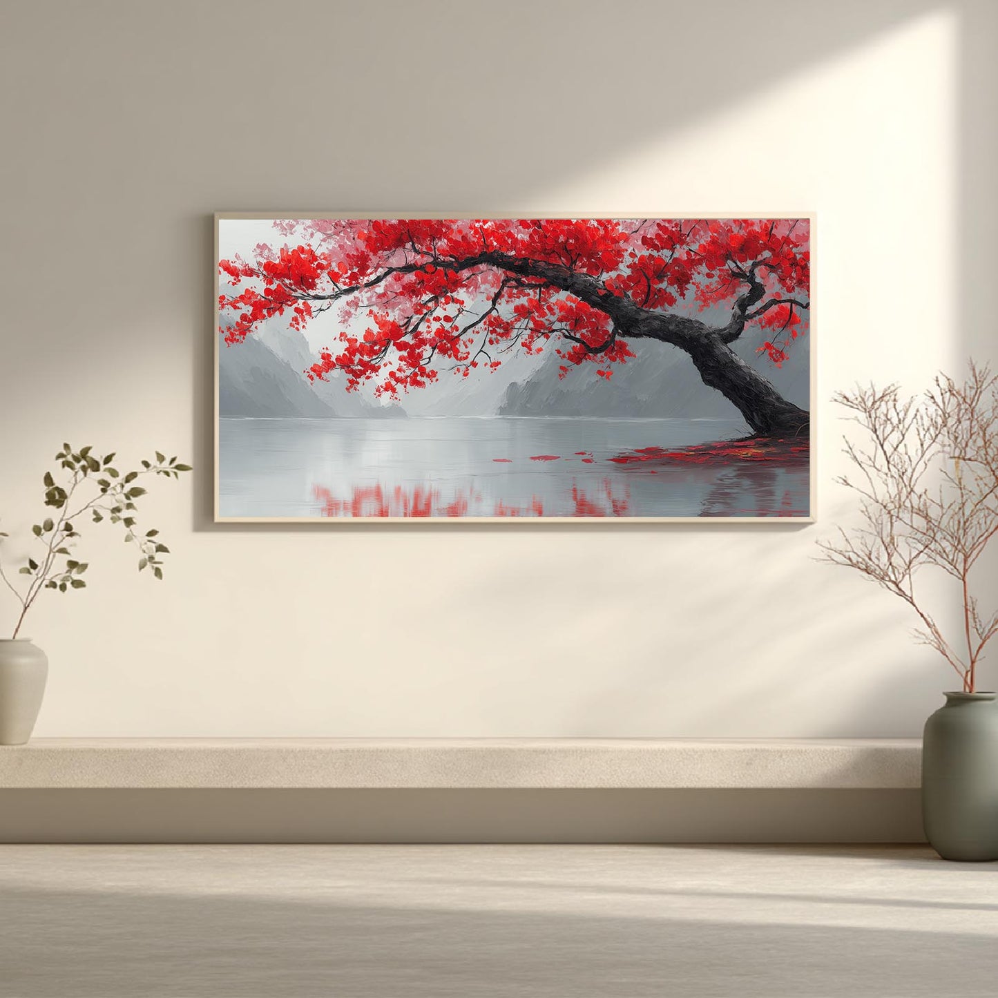 Red Tree Abstract Landscape