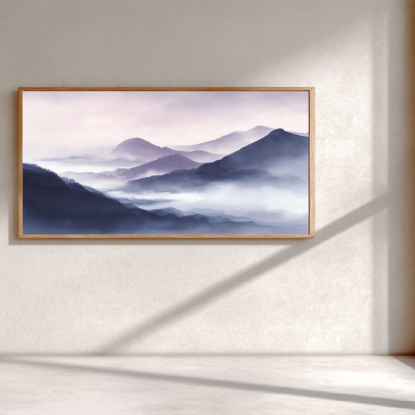 Abstract Purple Mountain Landscape