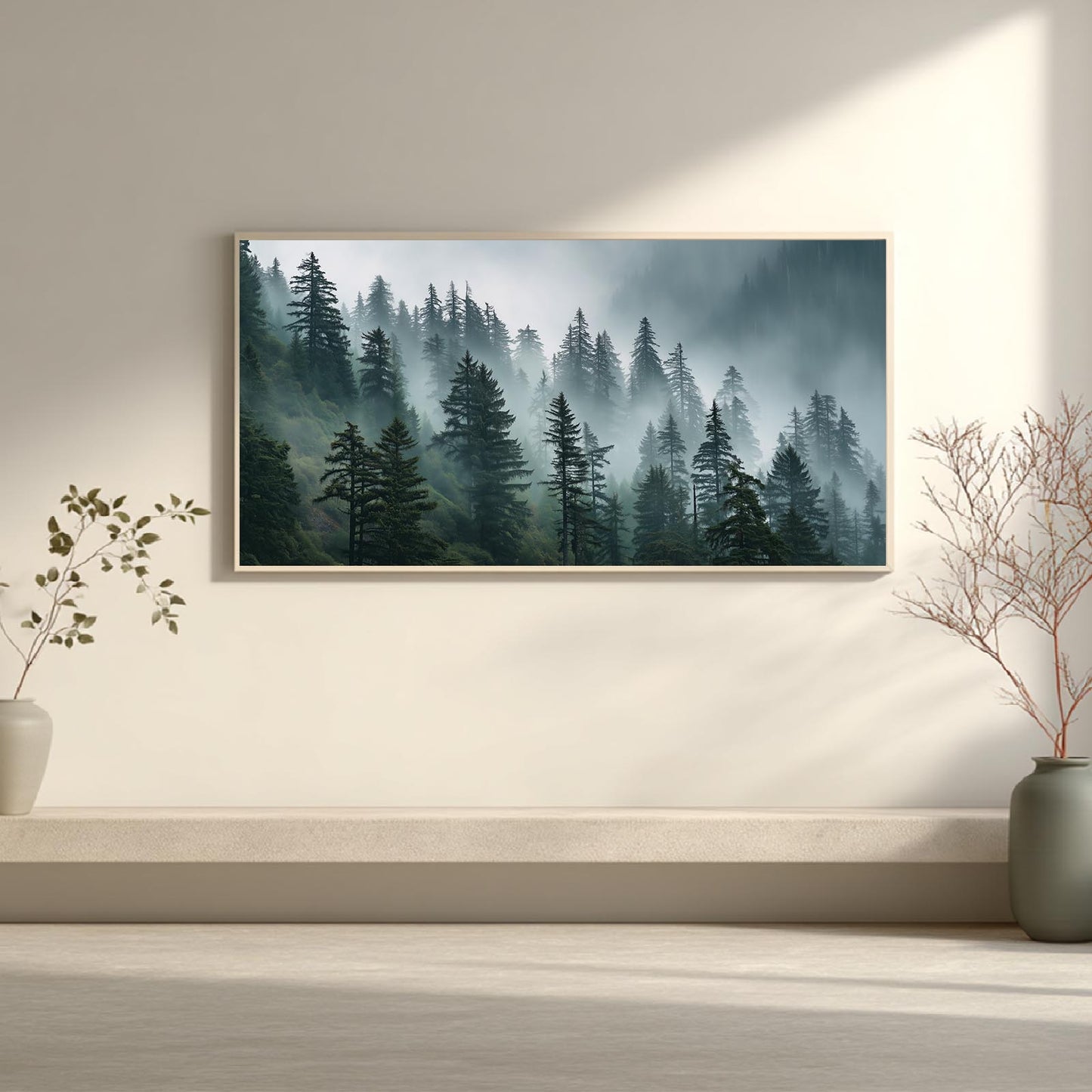 Nordic Style Mountains Forest Deer