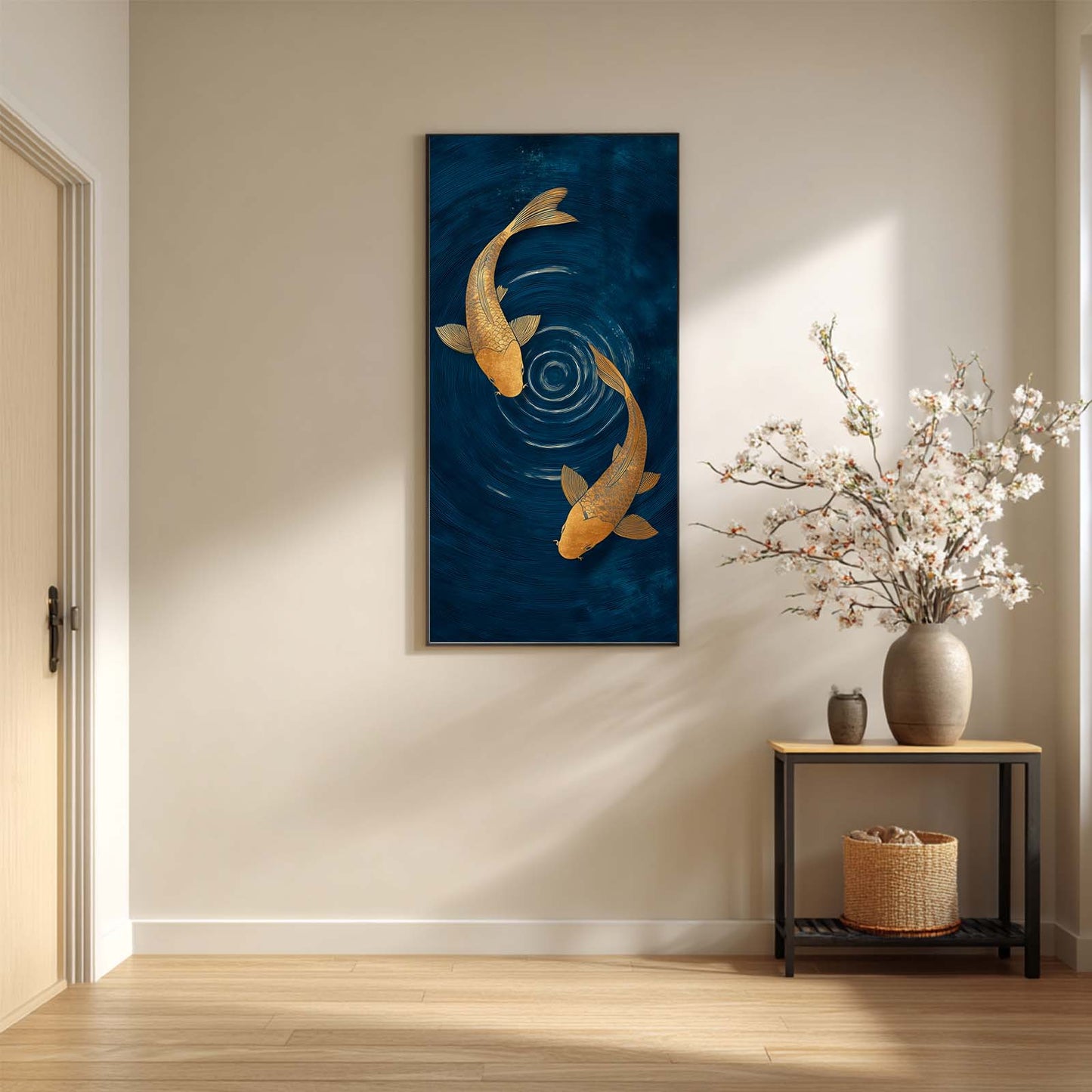 Abstract Oil Painting Koi Fish