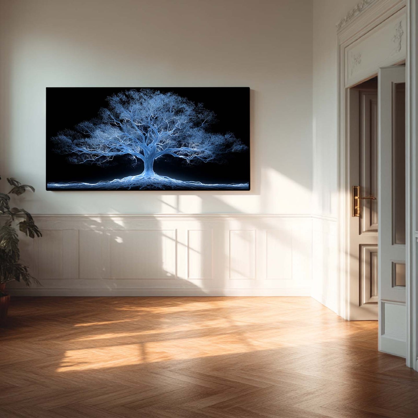 Abstract Blue Tree of Life