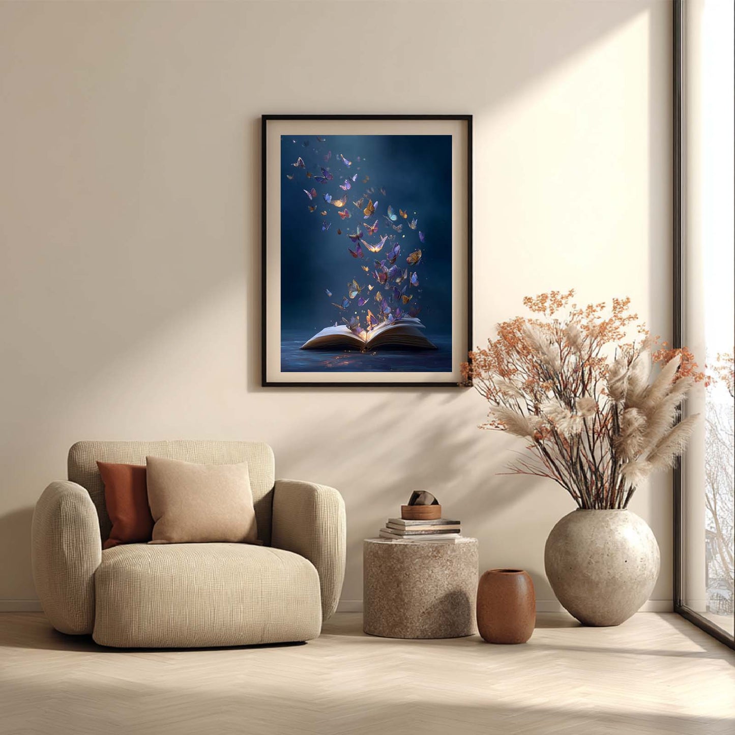 Canvas Painting Abstract Book Butterfly Wall Art Pictures for Living Room Bedroom Decoration Canvas Pictures Poster Frameless