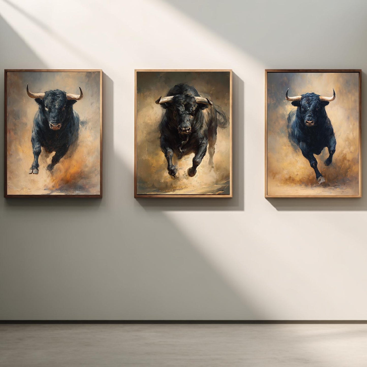 Running Bull Abstract Animal