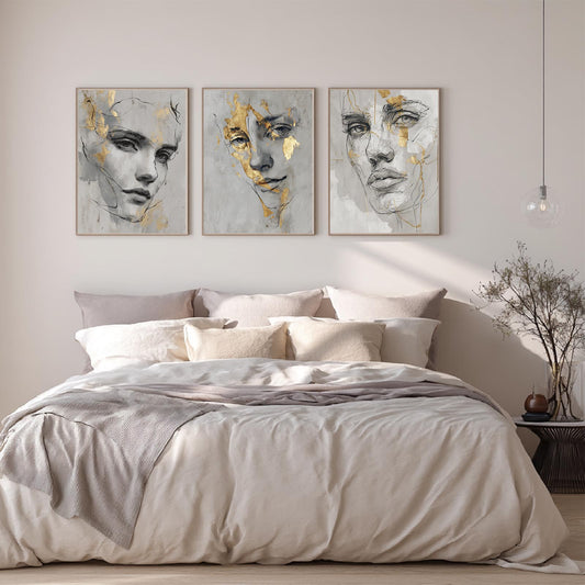 Abstract Vintage Female Portrait