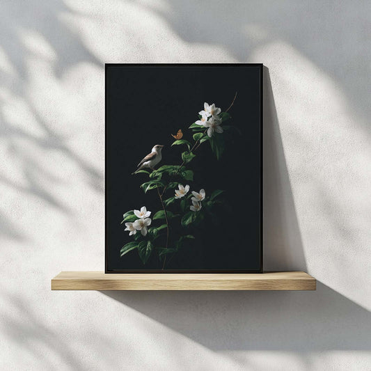 Abstract Jasmine Birds butterfly-B