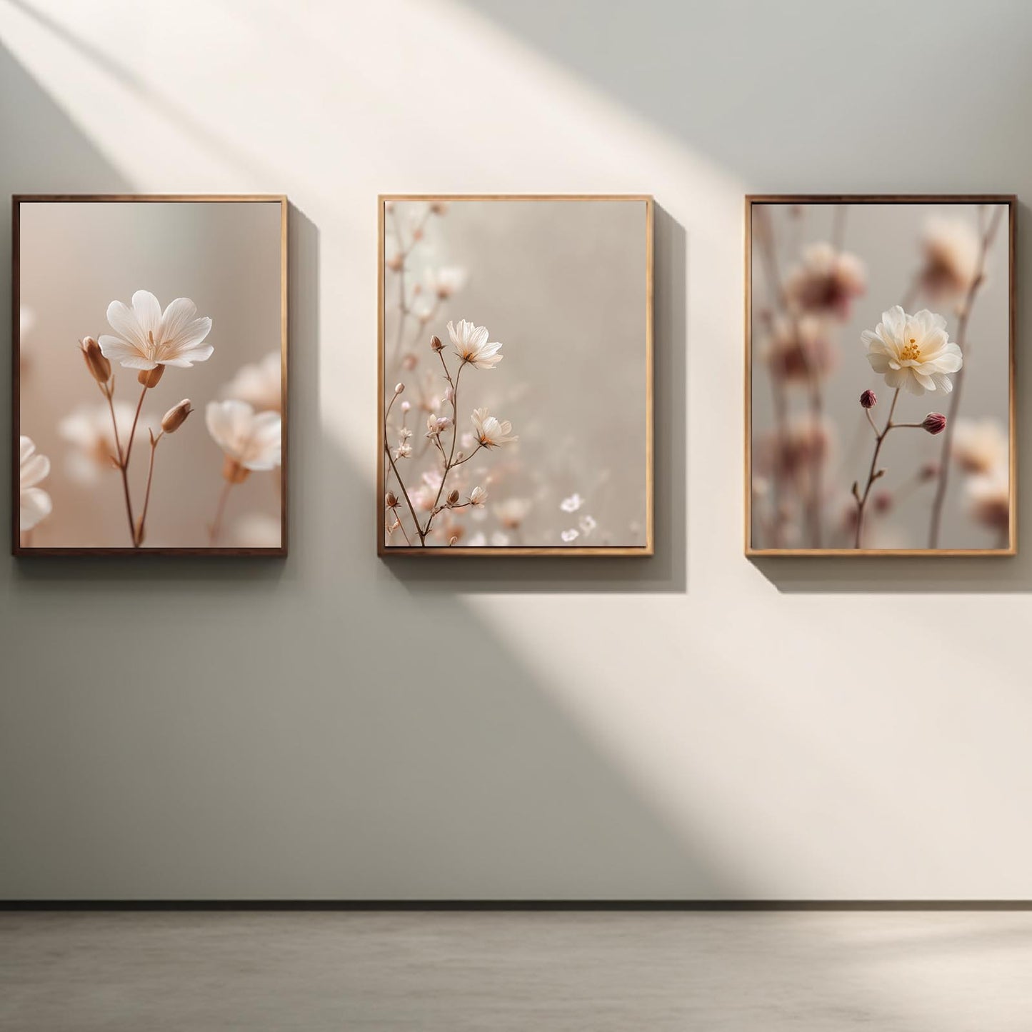 Abstract Floral Beige
