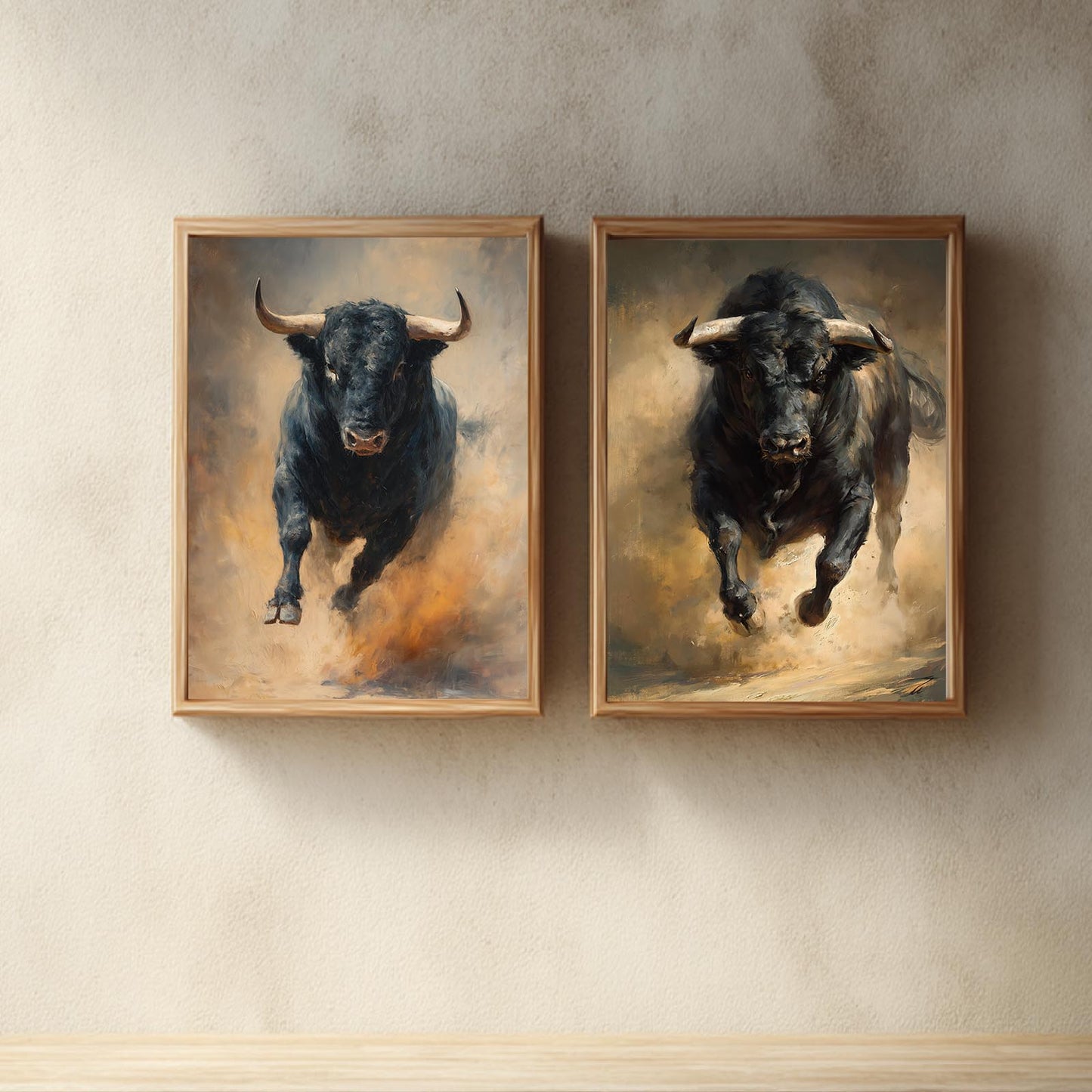 Running Bull Abstract Animal