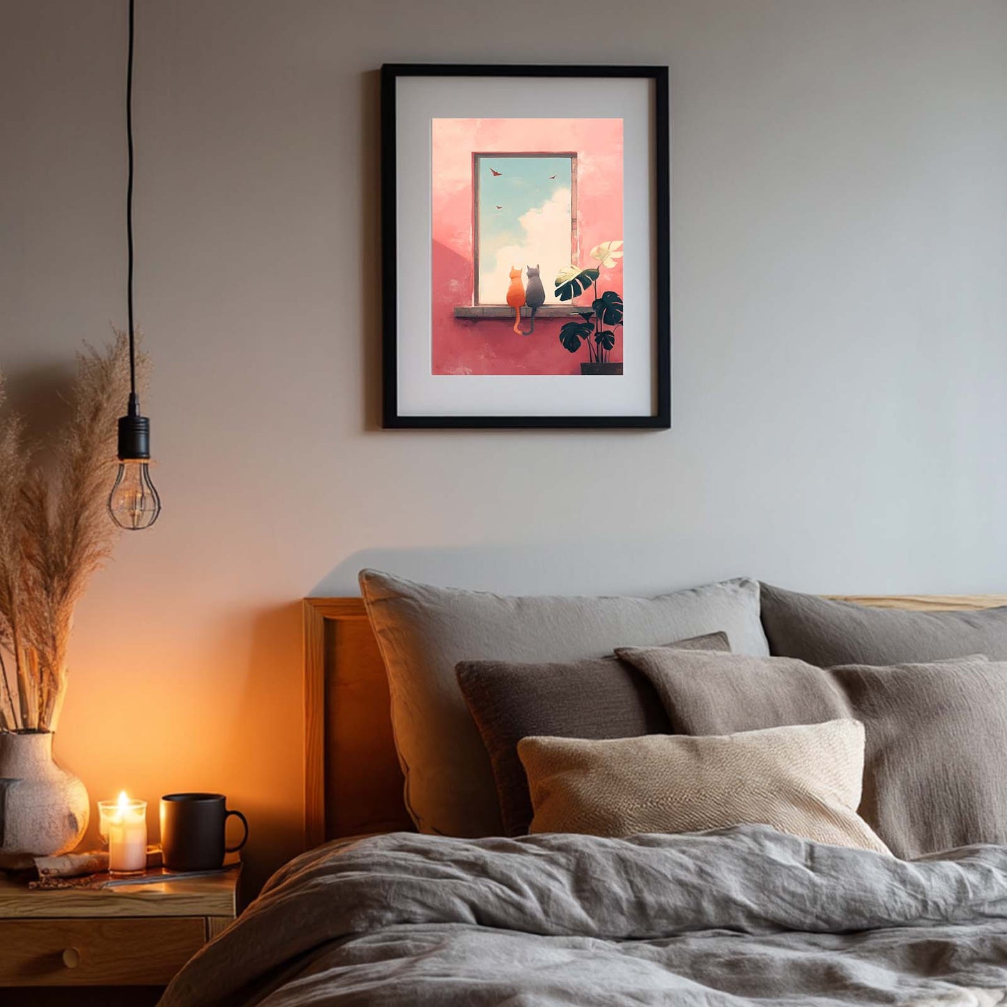 Abstract Kitten By The Window