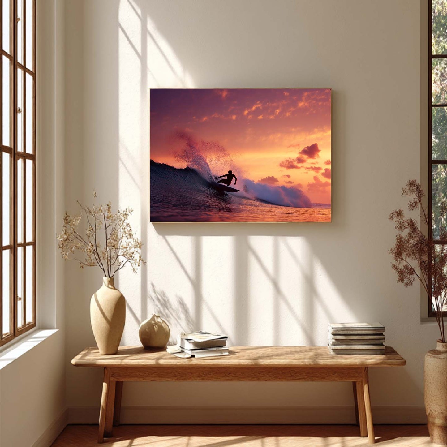 Abstract Oil Painting Sport Surfing