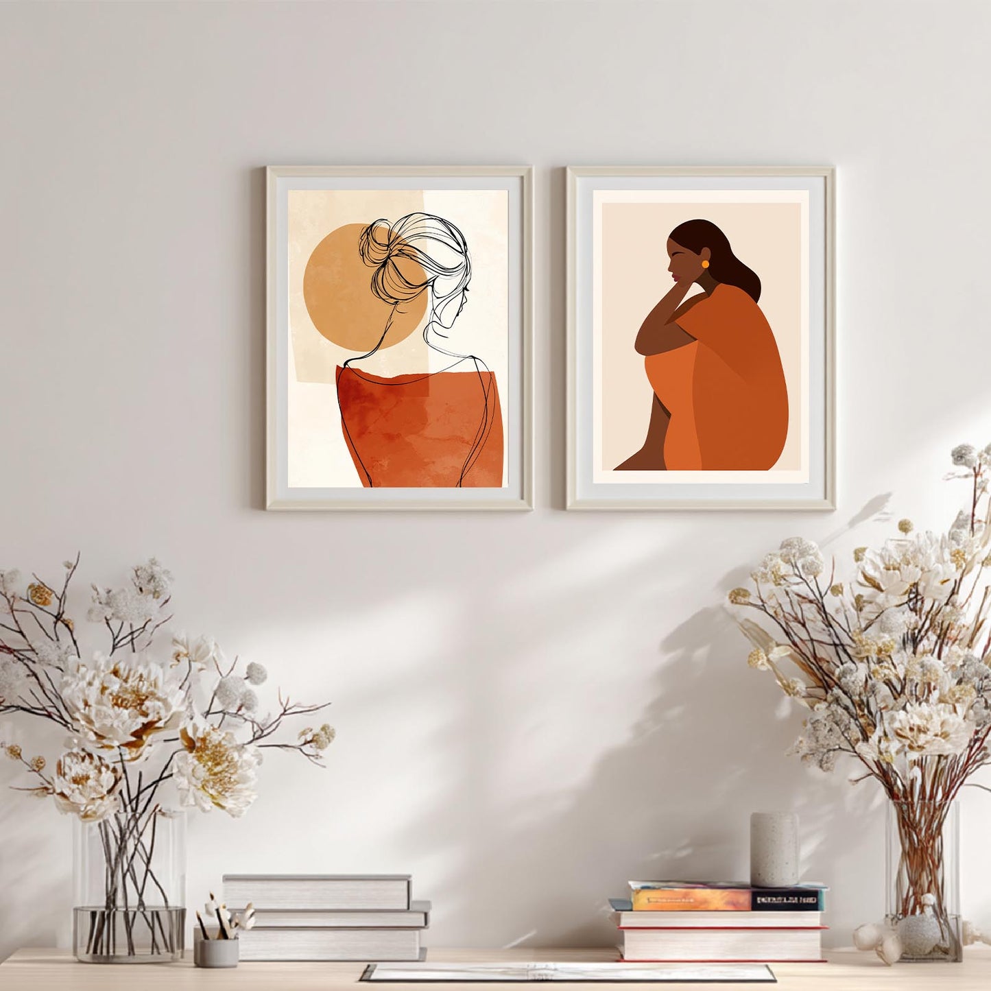 Abstract Female Portrait Line