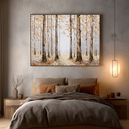 Abstract Oil Painting Desolate Forest