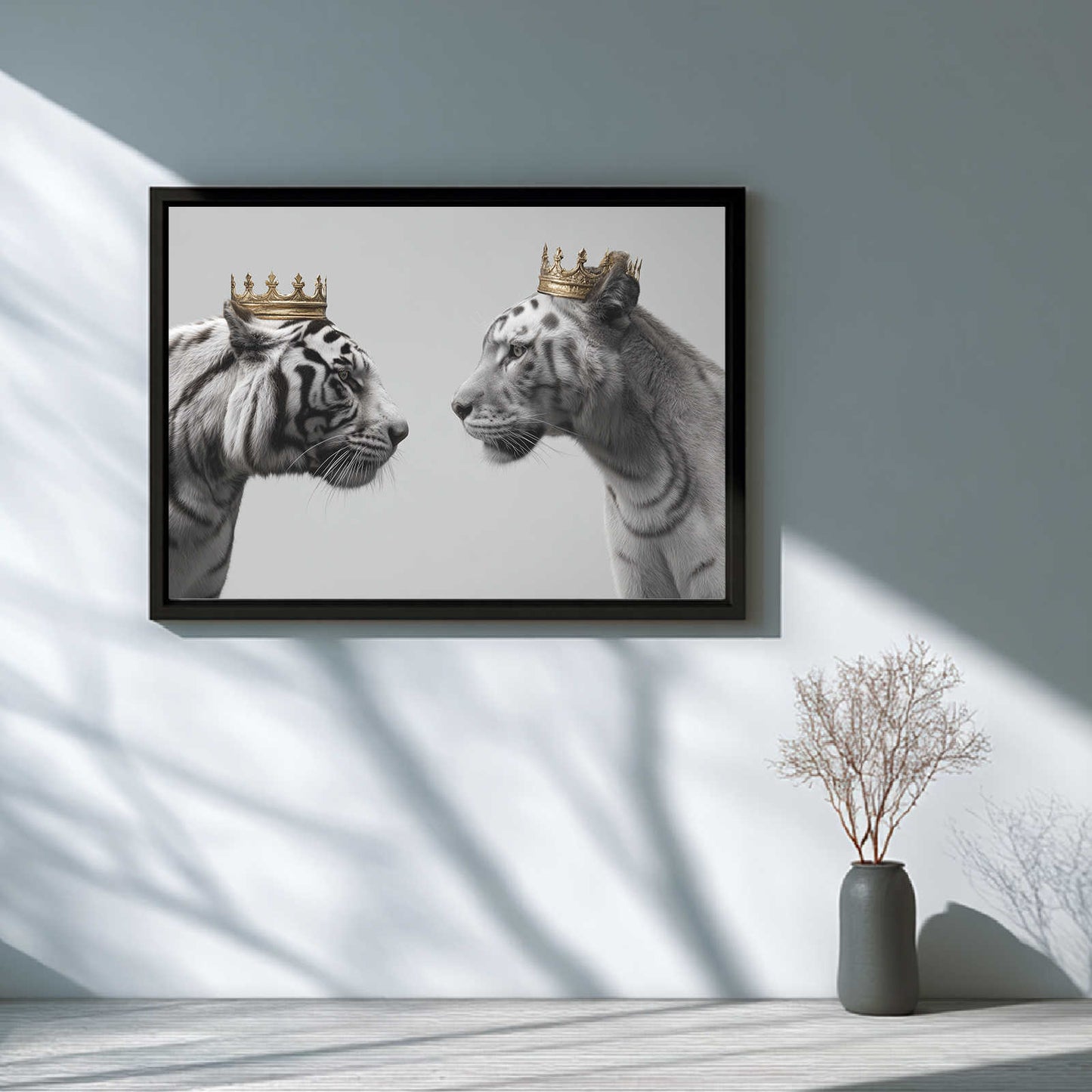 Abstract Animal Tiger Couple Crown