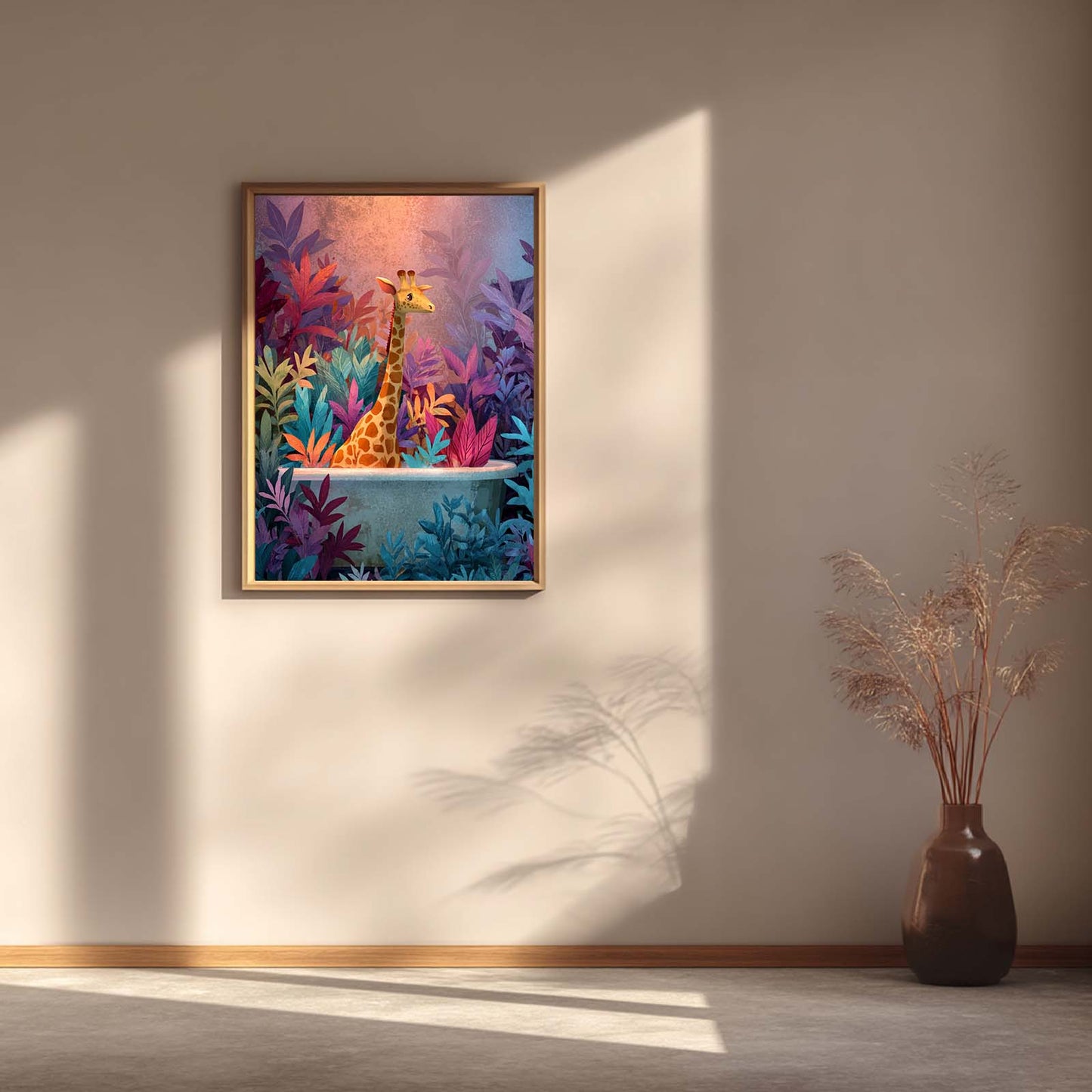 Abstract Funny Animals Canvas Painting Modern Wall Art for Living Room Bedroom Decoration, Poster Print, Frameless