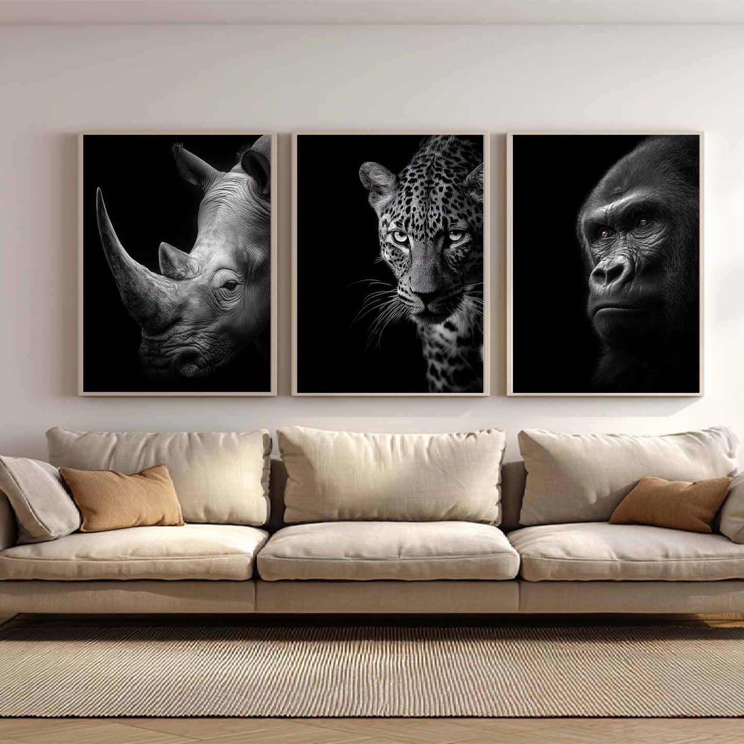 Abstract Wildlife Black and White