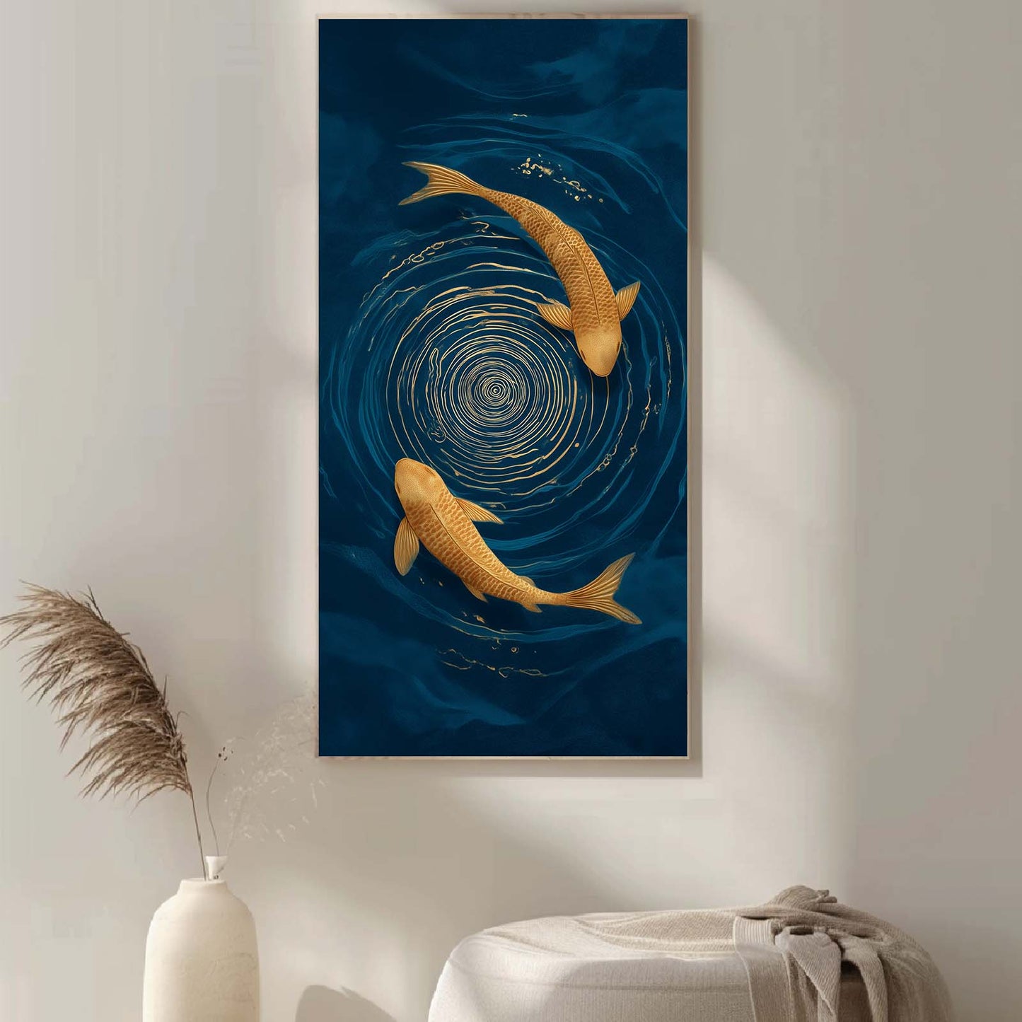 Abstract Oil Painting Koi Fish