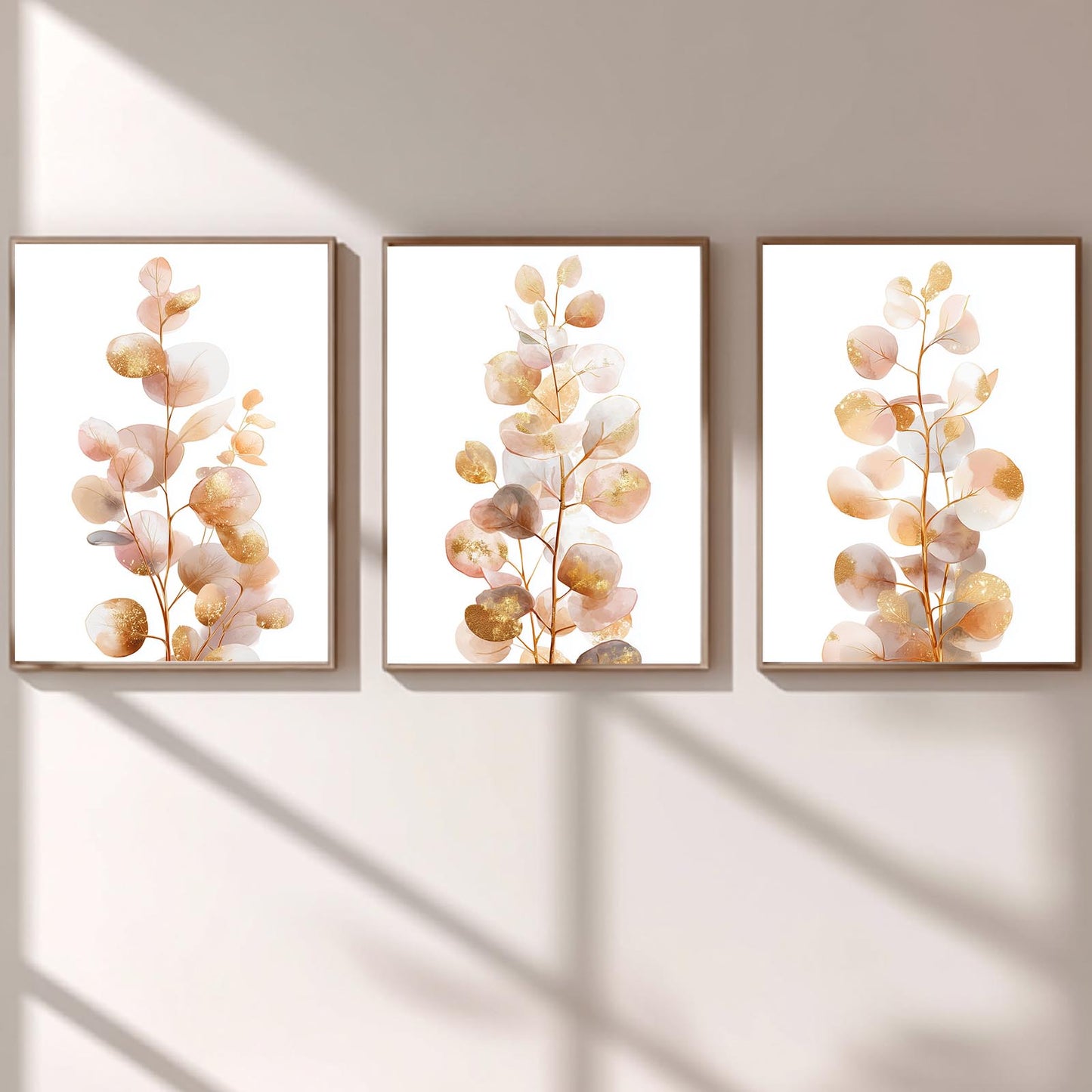 Minimalism Green Plants Beige
